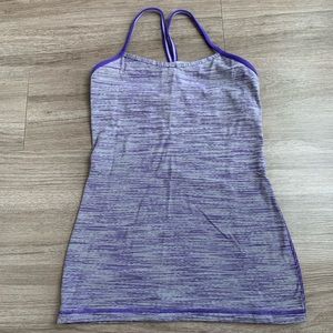 Lululemon Power Y Tank, Purple Stripe